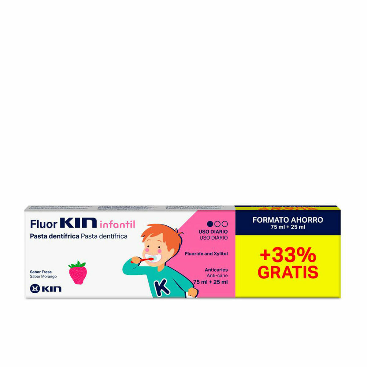 Pasta do zębów Kin Fluorkin Truskawka 25 ml